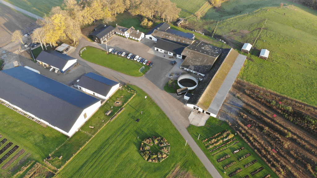 Drone photo of Tinnetgaard