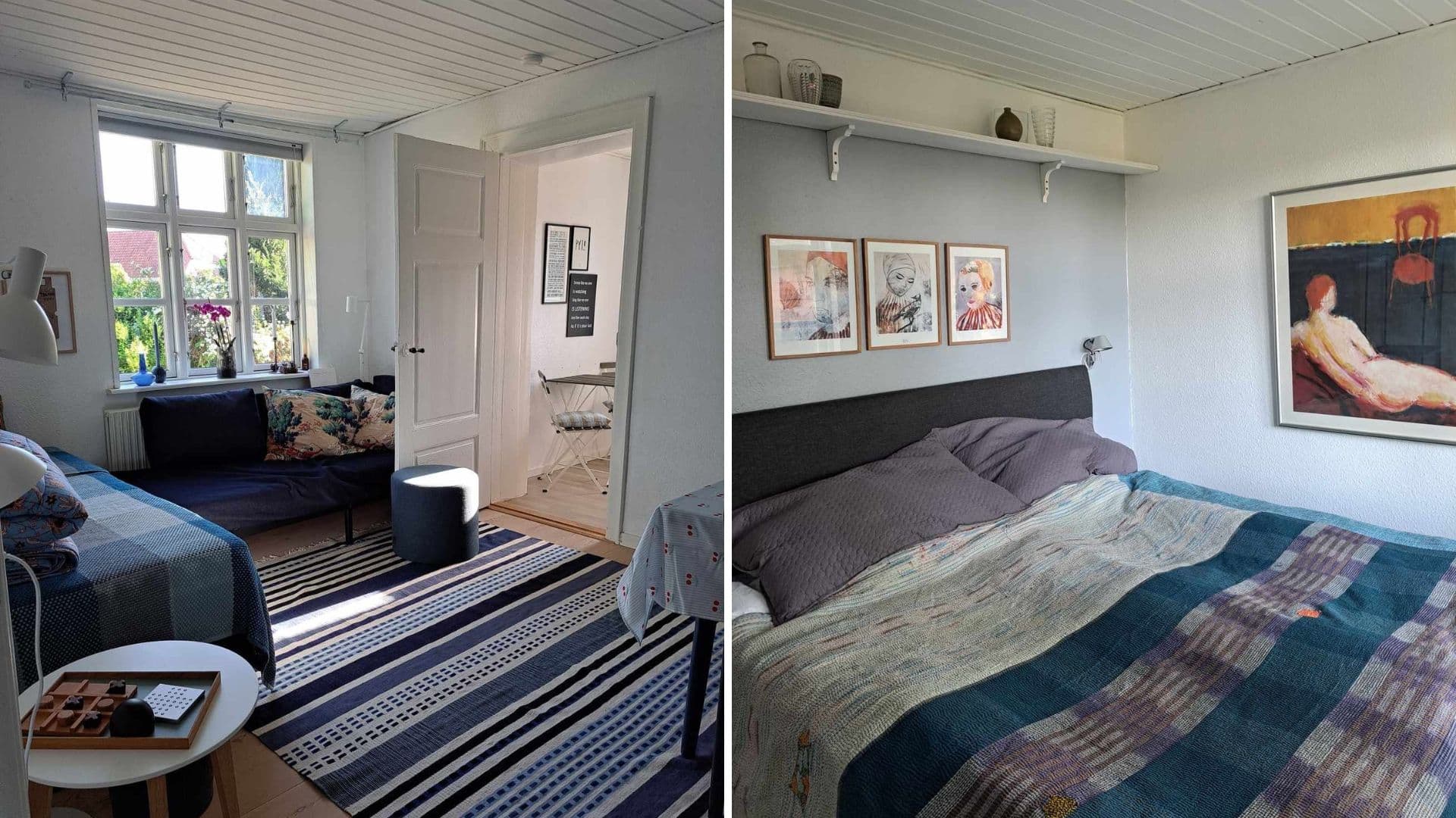 Harresø Bed & Breakfast - living room and bedroom