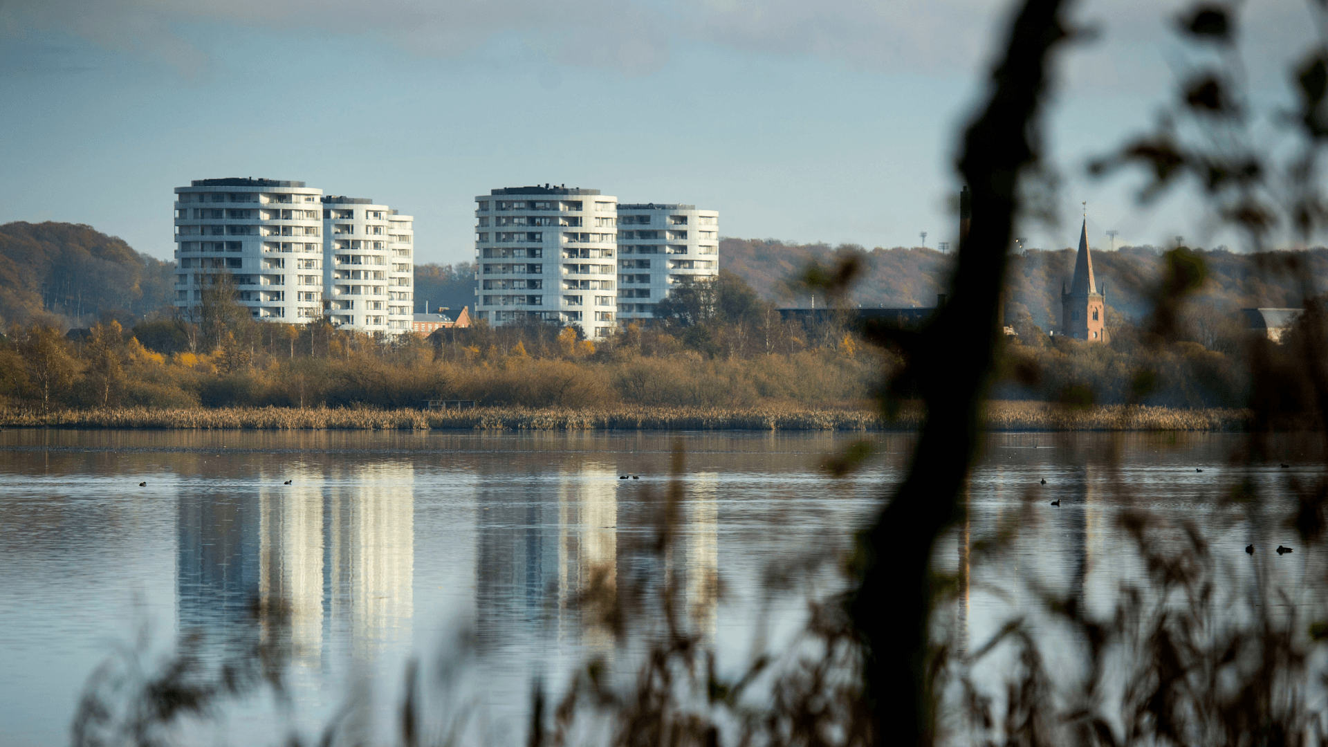 Aussicht vom Tal über die Fünf Schwestern