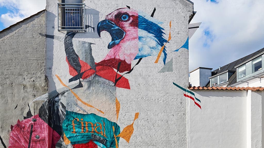 Street art "Out in the Open" - Joram Roukes - Bispensgade 8-10